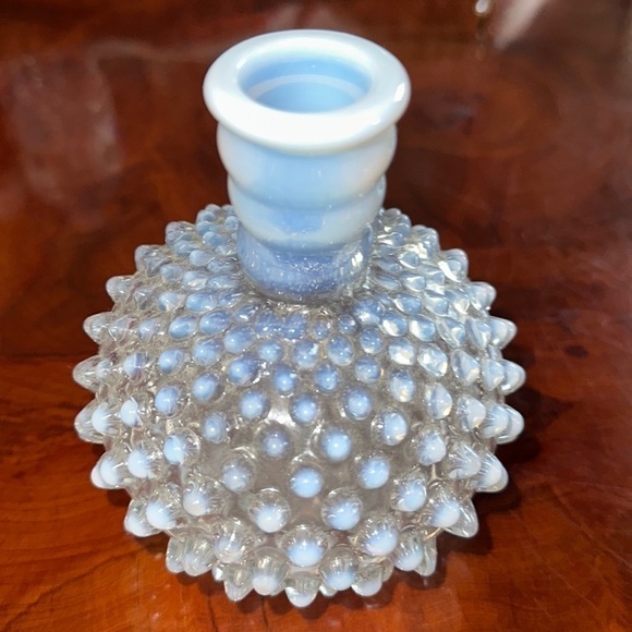 FENTON art glass french opalescent hobnail jug wrisley bottle 1950's - Picture 2 of 6